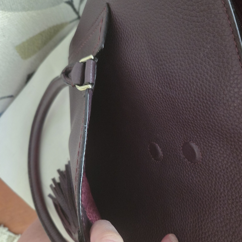 Kate Spade Plum Leather Handbag - Picture 6 of 11